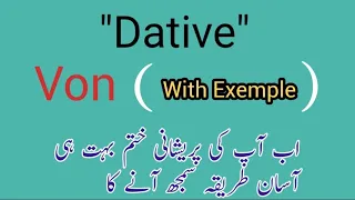 Dative preposition Von with Exemples/Easy German grammar for all/Easy learning rules German Dative