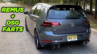 MK7.5 Golf R Remus Exhaust Sounds + DSG Farts