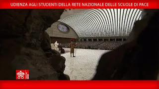 Udienza agli studenti della Rete nazionale delle Scuole di Pace, 19 aprile 2024 Papa Francesco