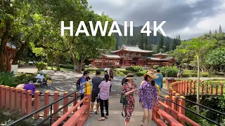 Hawaii Byodo-In Temple Japanese Garden Complete Walk -  Oahu, 4K - Hawaii Adventures Top 10