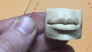 How to sculpt a mouth - polymer clay tutorial