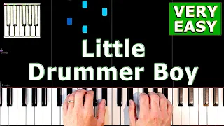 Little Drummer Boy - BEGINNER Piano Tutorial