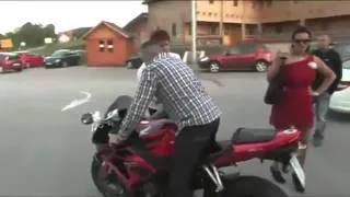 Motorcycle Burnout Fail