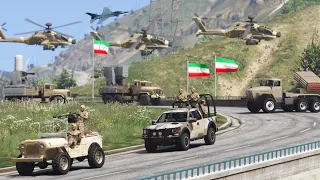 Iranian Fighter Jets Attack on Israeli Military Nuclear Convoy | Iran vs Israel War - GTA 5