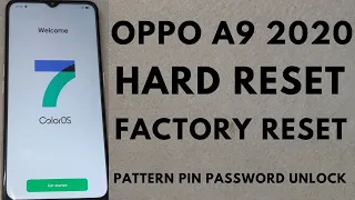 oppo A9 2020 hard reset factory reset pattern pin password unlock