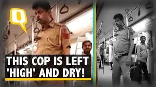 Drunk Cop Hits The Floor in Delhi Metro Compartment