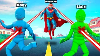 Superman vs Npc Oggy And Jack In Overgrowth