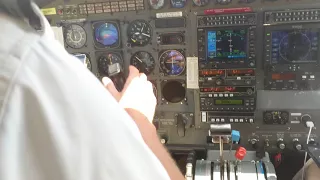 Cessna 208 Caravan departing Lake Manyara air strip, Tanzania, 2017-09-13