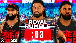 The Bloodline Work Together in WWE 2K23 Royal Rumble