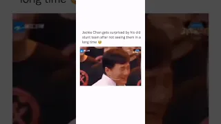 Jackie chan gets emotional seeing his stunt team ❤️🥹#shorts