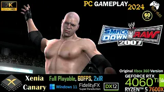 WWE SmackDown vs Raw 2007 PC Gameplay | Xenia Canary | Playable | 2k60FPS | Xbox 360 Emulator | 2024