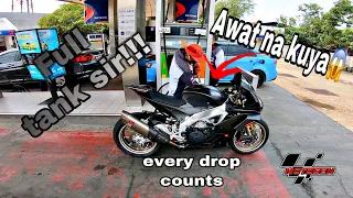 Magkano full tank ng Aprilia RSV4 1100 Factory | Every drop counts |MOTOGEN