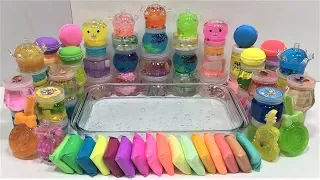 Mixing Store Bought Slime and Clay into Clear Slime !!! Slimesmoothie Satisfying Slime Videos #113