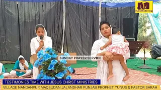 || TESTIMONIES TIME WITH JESUS CHRIST MINISTRIES PROPHET YUNUS & PASTOR SARAH || MASIH DE LOG