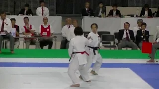 2019 JKA All Japan Female kumite semifinal 女子組手準決勝 杉本りさ 対 一杉菜々子