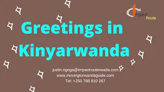 Greetings in Kinyarwanda