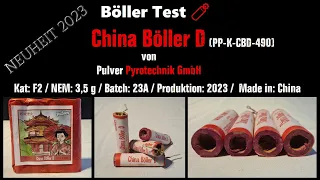 🧨 Böller Test🧨 | China Böller D | von: Pulver Pyrotechnik | Kat: F2 | NEM: 3,5 g | Batch: 23A | 2023