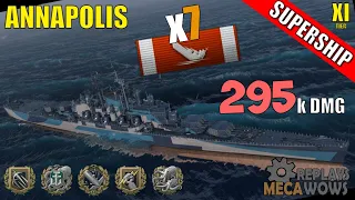 SUPERSHIP Annapolis 7 Kills & 295k Damage | World of Warships Gameplay
