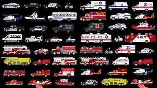 Emergency Vehicles Collection - Police, Fire, & Medical - The Kids' Picture Show (Fun & Educational)