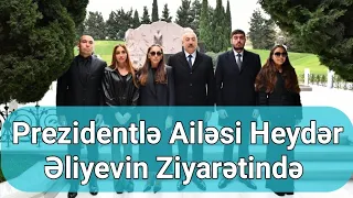 Heydər Əliyev Babası Heydər Əliyevin Ziyarətində