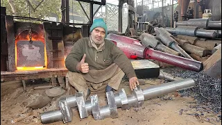 Extremely Hard And Amazing Process Of Making Giant Sized 3Cylinder Crankshaft