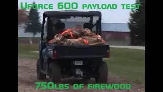 CF Moto Uforce 600 Payload test