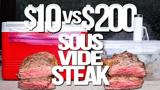 $10 VS. $200 SOUS VIDE STEAK TEST (DO YOU REALLY NEED AN EXPENSIVE MACHINE?) | SAM THE COOKING GUY