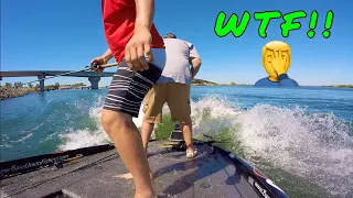 Close Call on the Delta: Bass Boat's Nearly Capsized with a Massive Wake-Surf Wave!