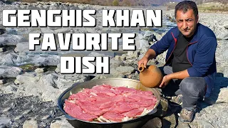 YOU'VE NEVER SEEN SUCH A RECIPE! GENGHIS KHAN FAVORITE DISH | MEAT COOKED IN STONES 🥩