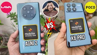 LAVA AGNI 2 VS POCO X6 PRO AWESOME SPEED TEST 🔥