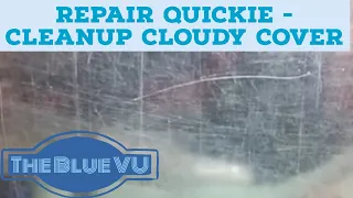 Repair Quickie - Saving a Cloudy Dustcover, trying the Novus polish system