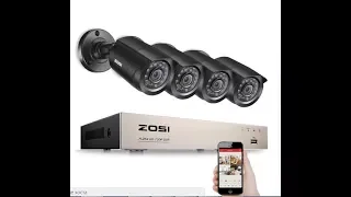Распаковка комплекта видеонаблюдения ZOSI на 4 камеры.  Комплект видеонаблюдения на 4 камеры ZOSI