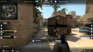 CS:GO - Kioshima with 4 USP-S kills with on pistol vs Na'Vi @ Dreamhack Cluj-Napoca 2015