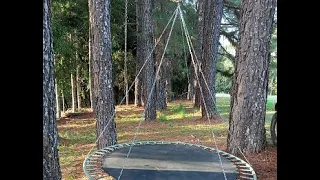 Trampoline swing