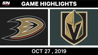 NHL Highlights | Ducks vs. Golden Knights – Oct. 27, 2019