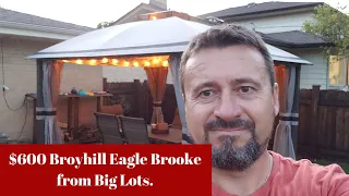 I bought this $600 Broyhill Eagle Brooke Gazebo from Big Lots| Unboxing and assembly.