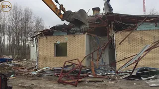 Excavator Building Destruction