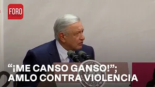 ¡Me canso ganso!; AMLO asegura avance en la erradicación de la violencia - Las Noticias