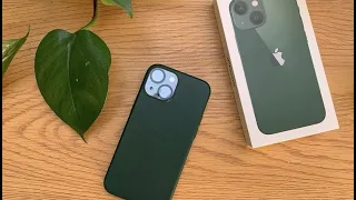 ASMR iphone 13 mini (green) aesthetic unboxing