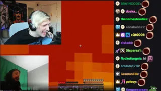 xQc Dies laughing to Forsen getting jumpscared by Lava and dying