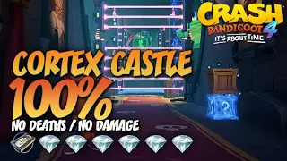 Crash Bandicoot 4: Cortex Castle 100% Run - All Gems Guide (No Deaths / No Damage)