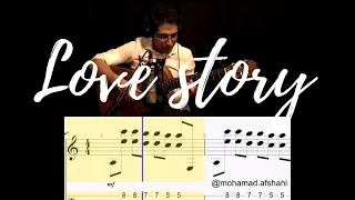 Love story note and tab for guitar