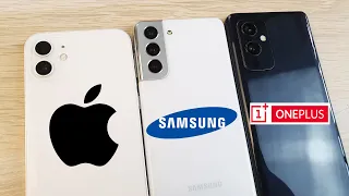 IPHONE 12 VS SAMSUNG GALAXY S21 VS ONEPLUS 9 - CAMERA TEST