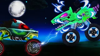 Moon Walk | Haunted House Monster Truck In Space | Kids Show | Vehicle Cartoon for Toddlers