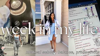 week in the life in medical school vlog| new stethoscope, grocery shopping, new study habits