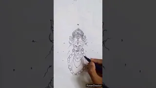 Mahakaali making with dots |making mahakali|How to make maa Kali |naveenartsvlog |kollam |shorts|