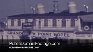 Exclusive archival footage of Grandview Point Hotel in Pennsylvania on Lincoln Highway 1950s