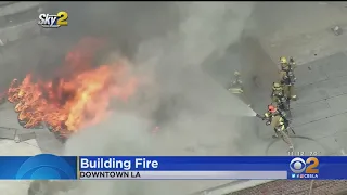 Greater-Alarm Fire Tears Through Downtown LA Art Studio