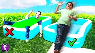 LAST TO FALL IN the SLIME! Sis vs Bro 24 Hr Challenge with HobbyKidsTV