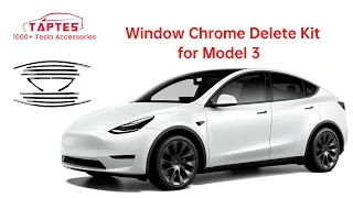 TAPTES Black Chrome Delete DIY Kit for Tesla Model 3